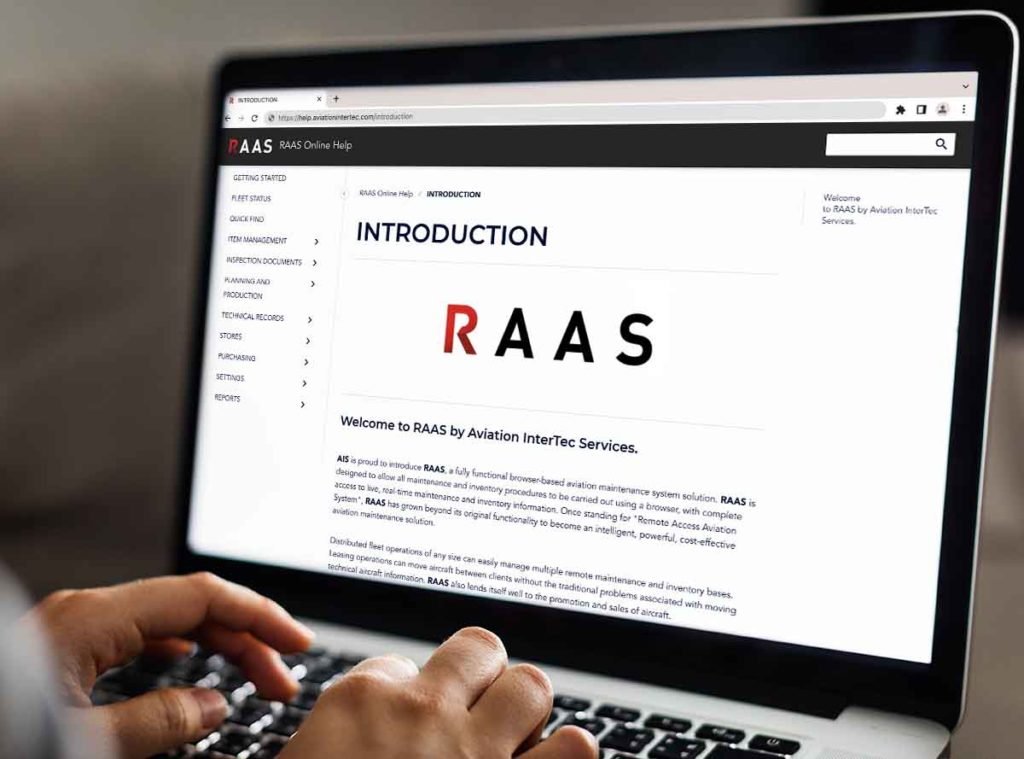 Women on laptop browsing through RAAS online help files